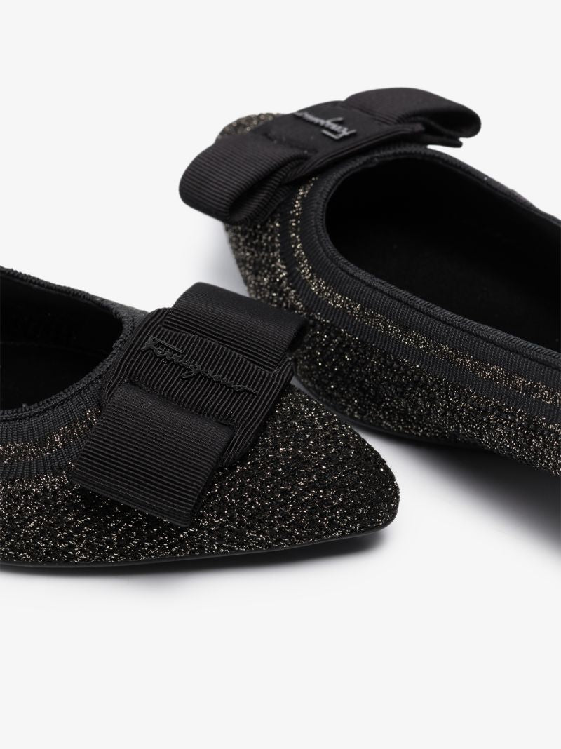Black Viva Knitted Pumps