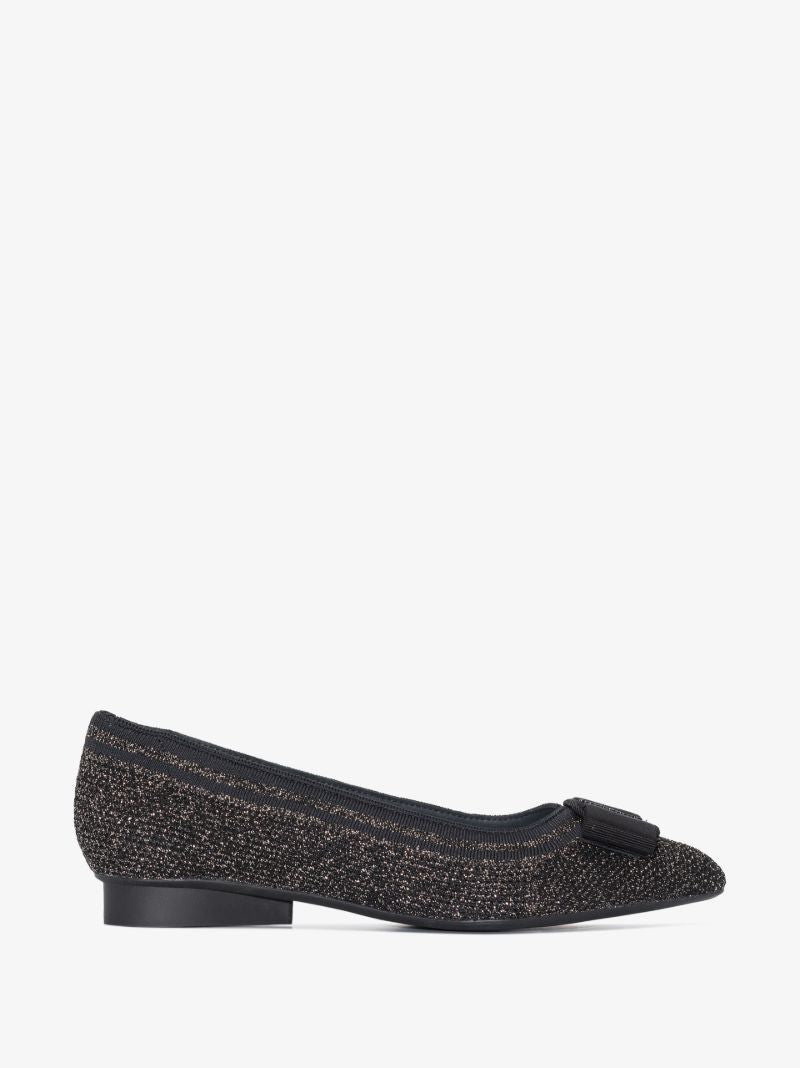 Black Viva Knitted Pumps