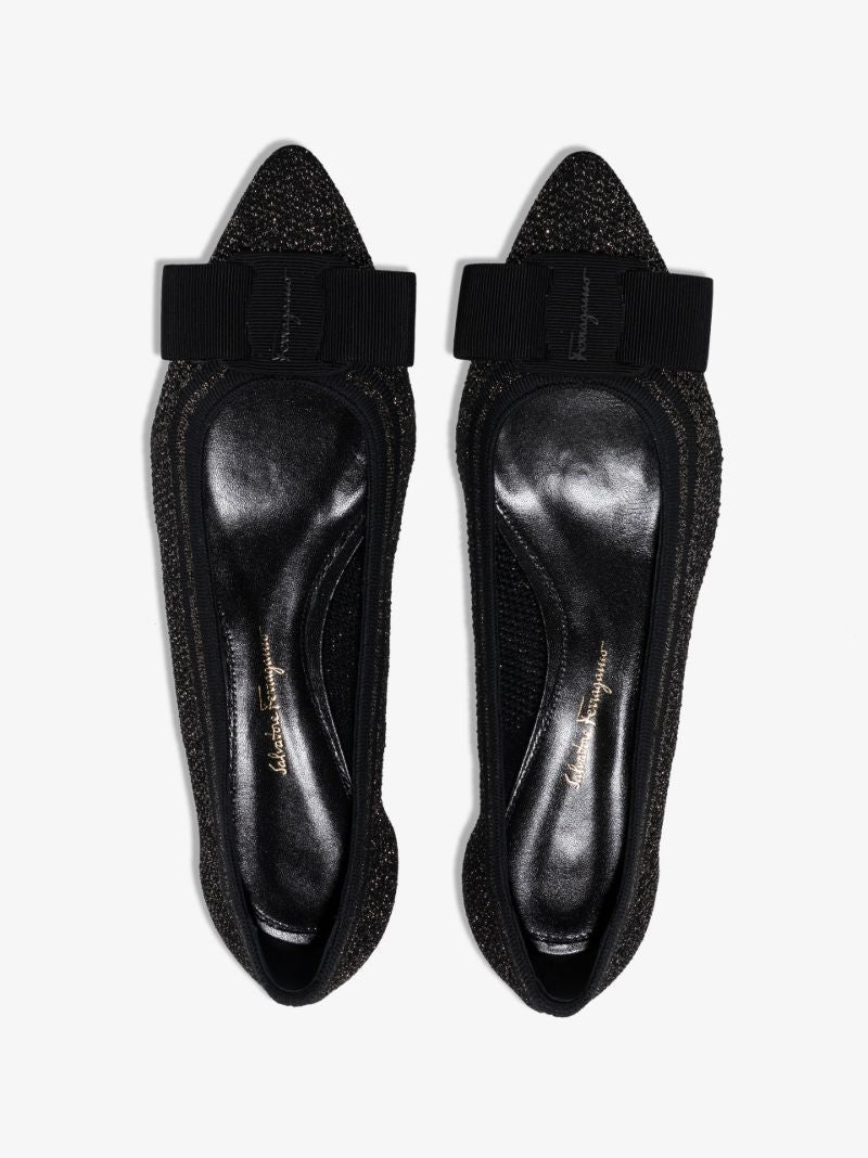 Black Viva Knitted Pumps