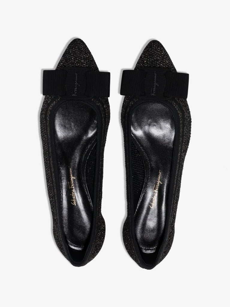Black Viva Knitted Pumps