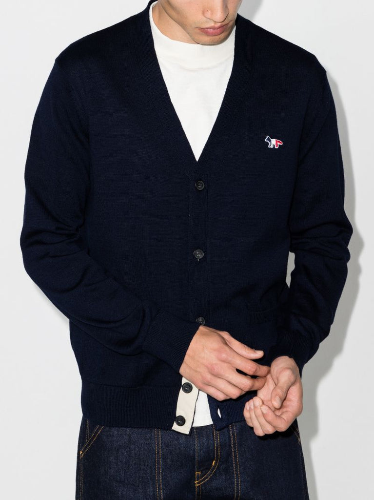 Tricolour Fox Patch Cardigan