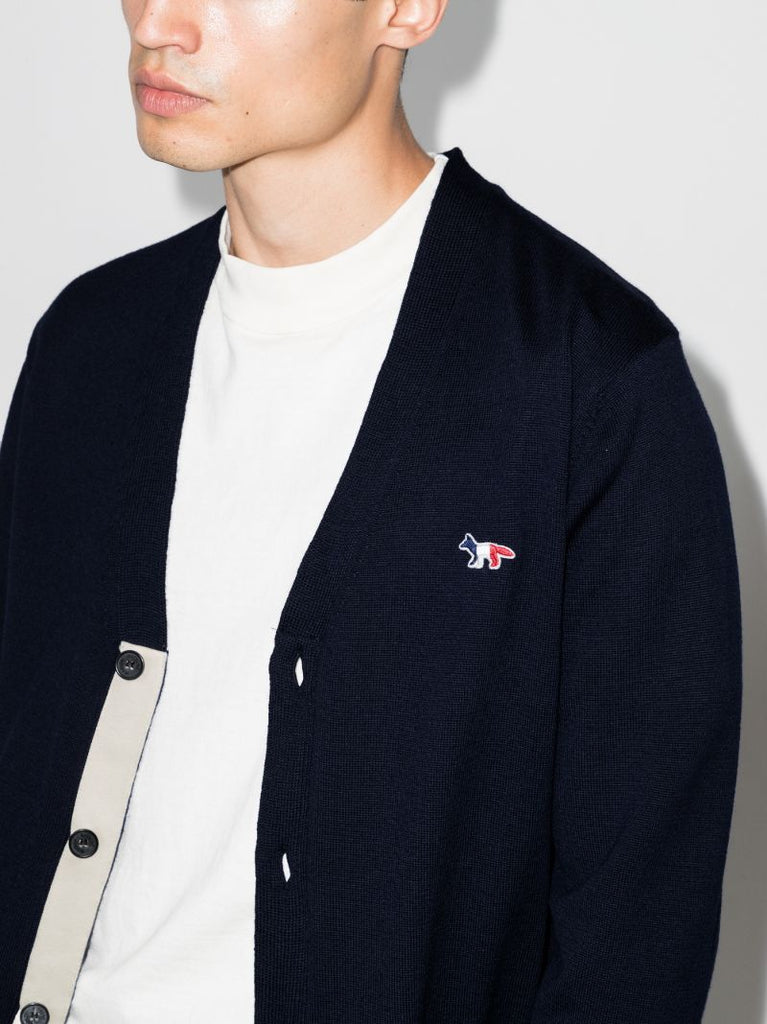 Tricolour Fox Patch Cardigan