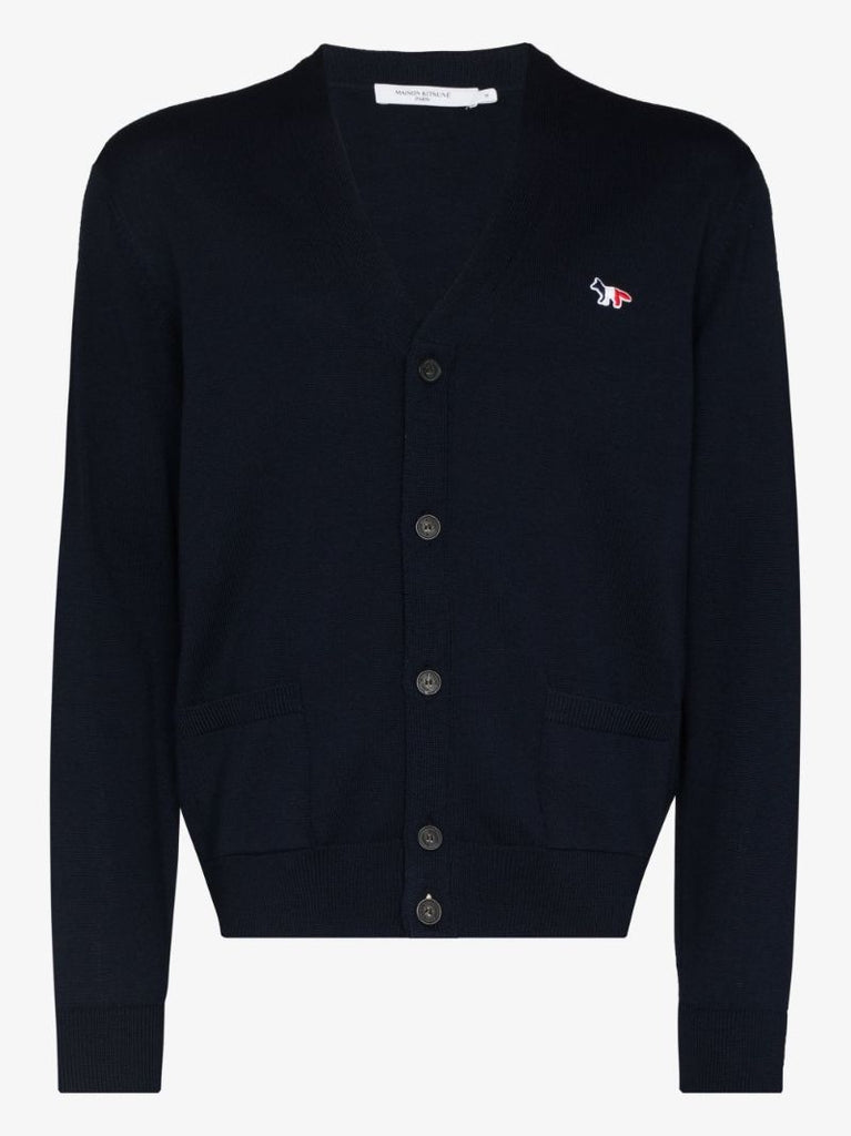 Tricolour Fox Patch Cardigan