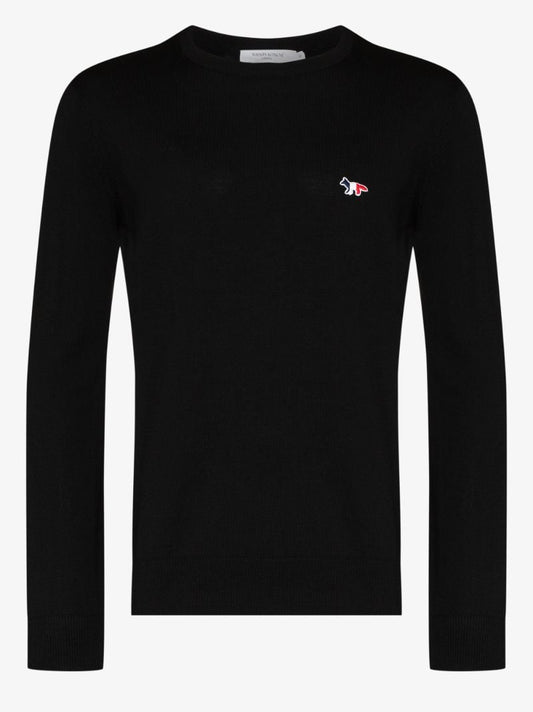Tricolour Fox Patch Wool Sweater
