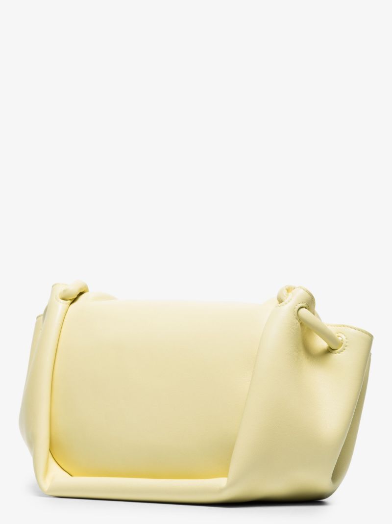 Cream Beak Medium Leather Cross Body Bag