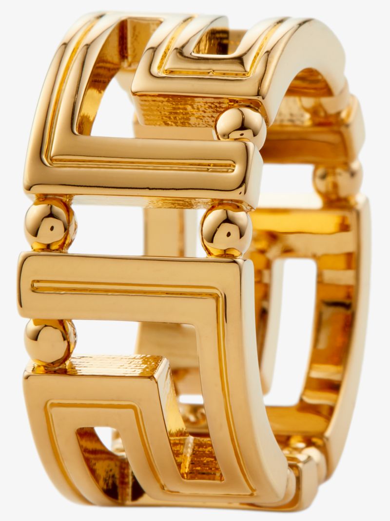 Gold Tone Greca Ring
