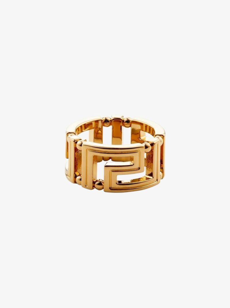 Gold Tone Greca Ring
