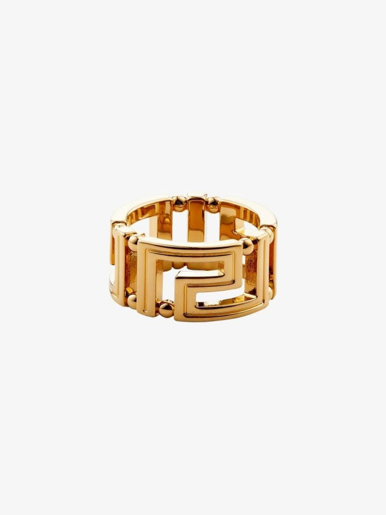 Gold Tone Greca Ring