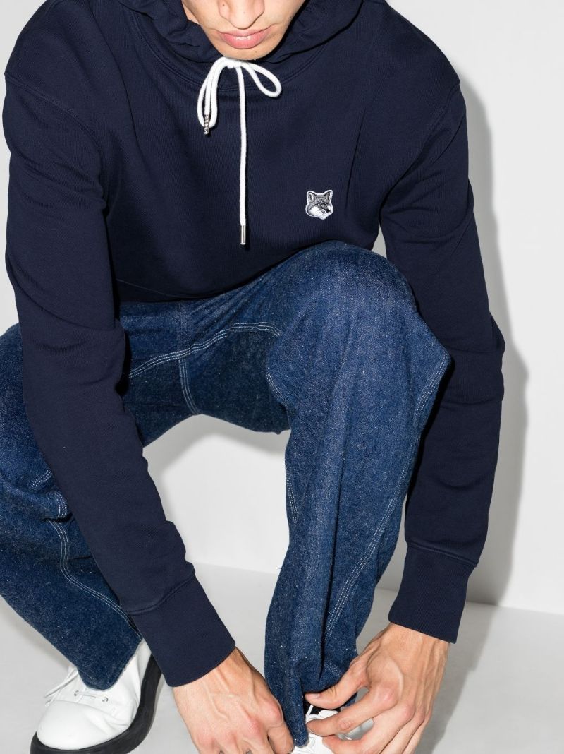 Fox Head Patch Cotton Hoodie
