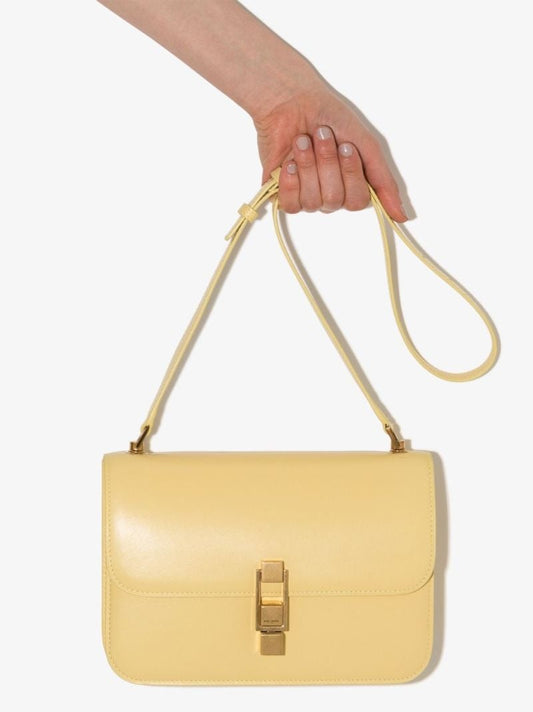 Yellow CarrÃ_x0083_Â© Leather Cross Body Bag