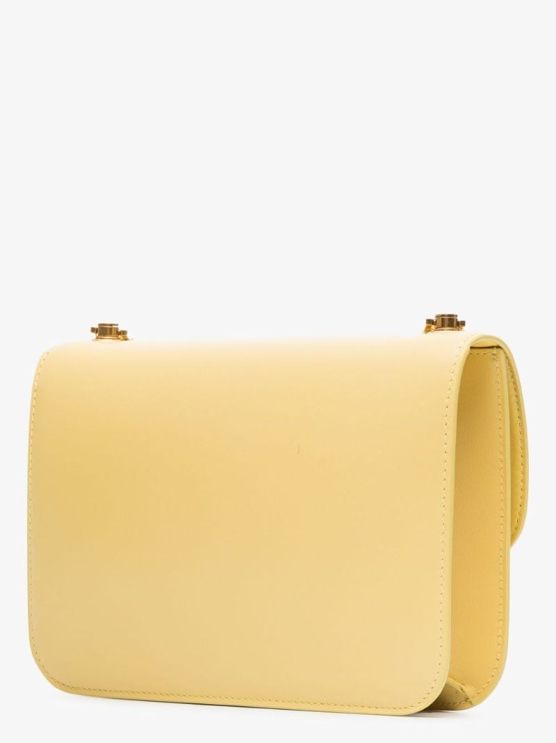 Yellow CarrÃ_x0083_Â© Leather Cross Body Bag