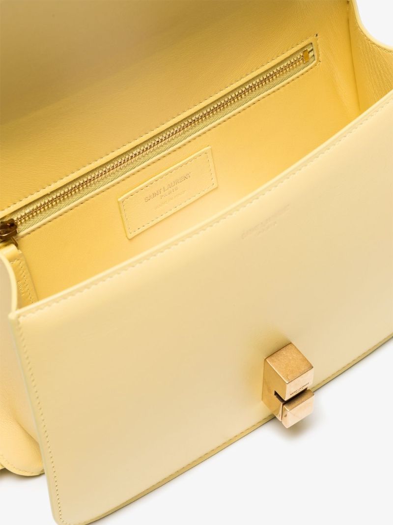 Yellow CarrÃ_x0083_Â© Leather Cross Body Bag