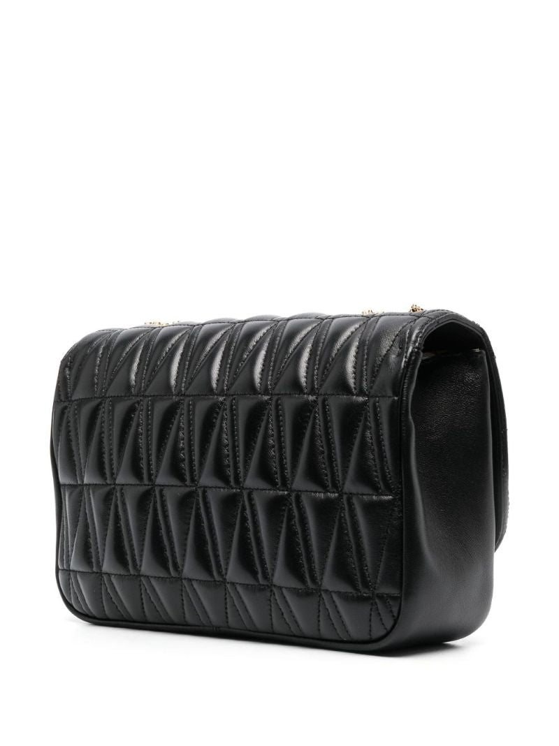 Black Virtus Quilted Shoulder Bag