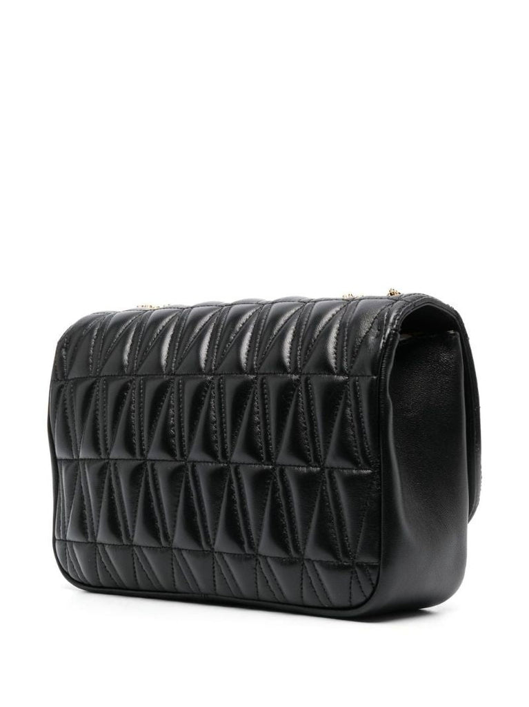 Black Virtus Quilted Shoulder Bag