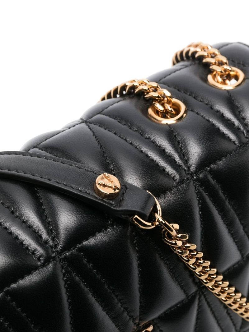 Black Virtus Quilted Shoulder Bag