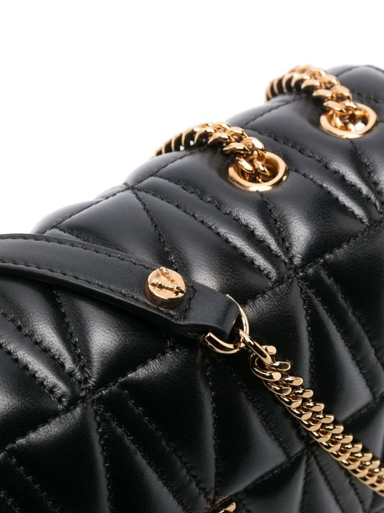 Black Virtus Quilted Shoulder Bag