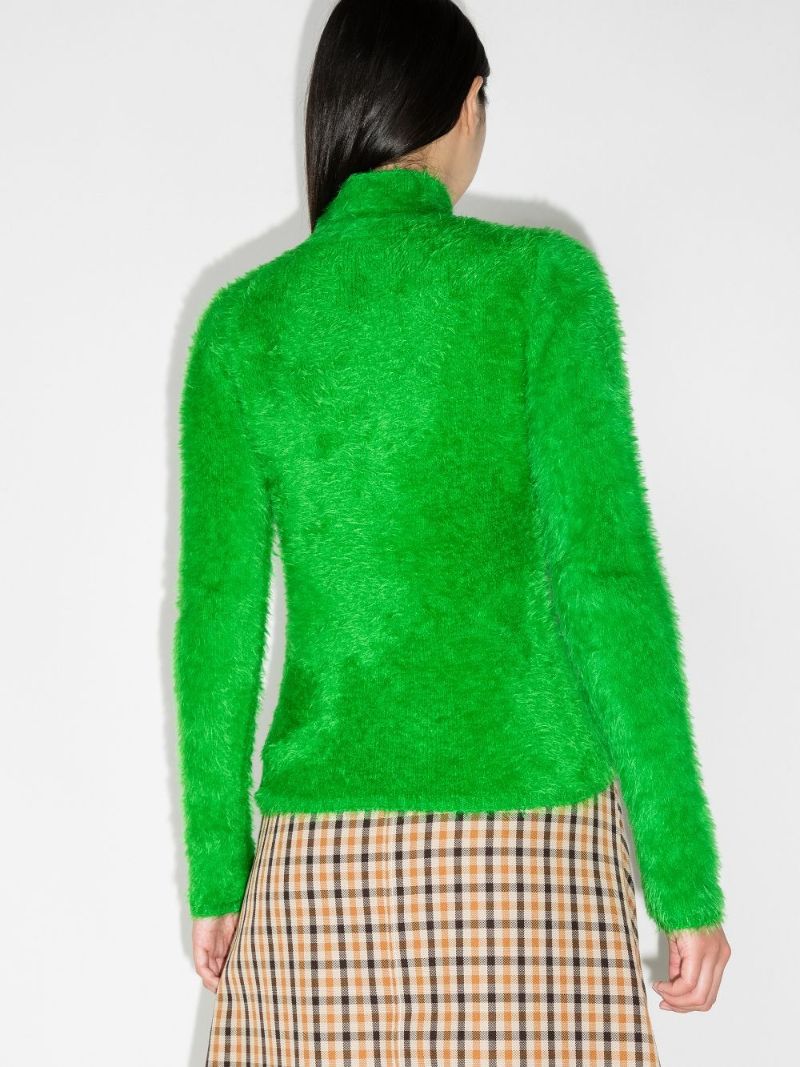Compact Knit Fluffy Turtleneck Sweater