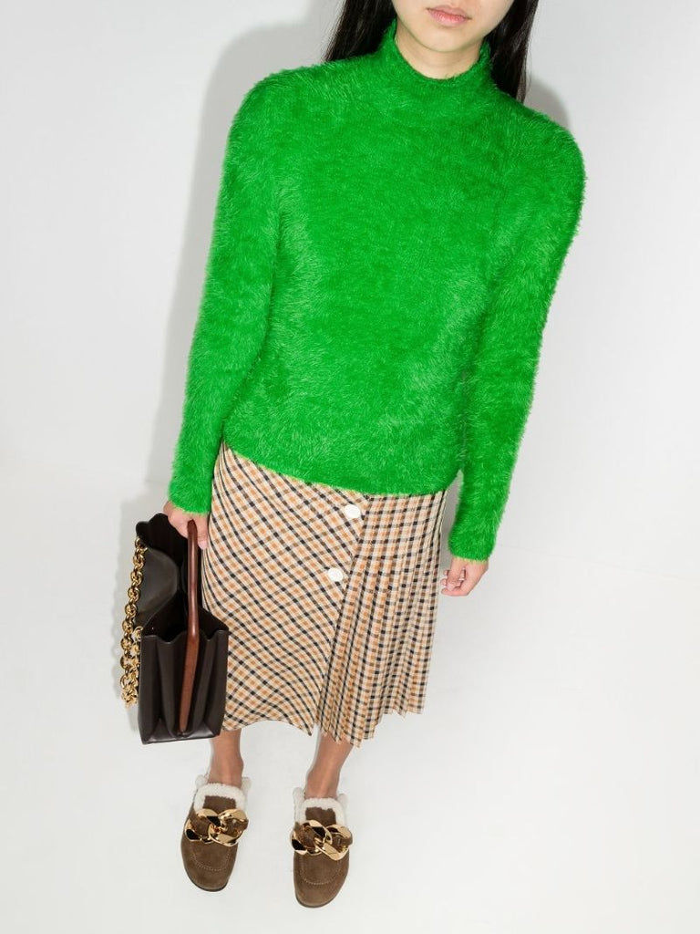 Compact Knit Fluffy Turtleneck Sweater