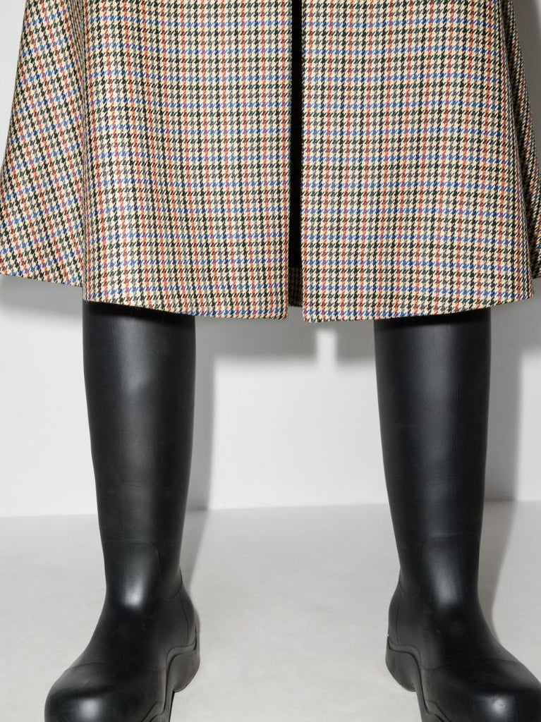 Naomi Houndstooth Wool Midi Skirt