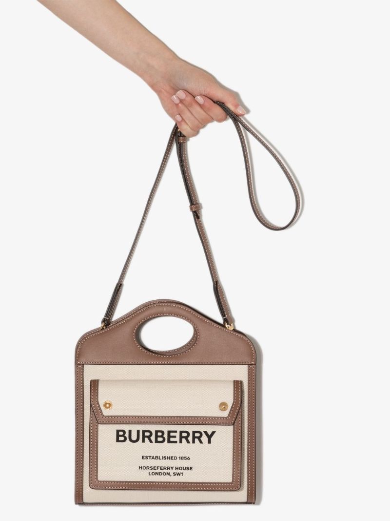 Neutral Pocket Mini Canvas Tote Bag