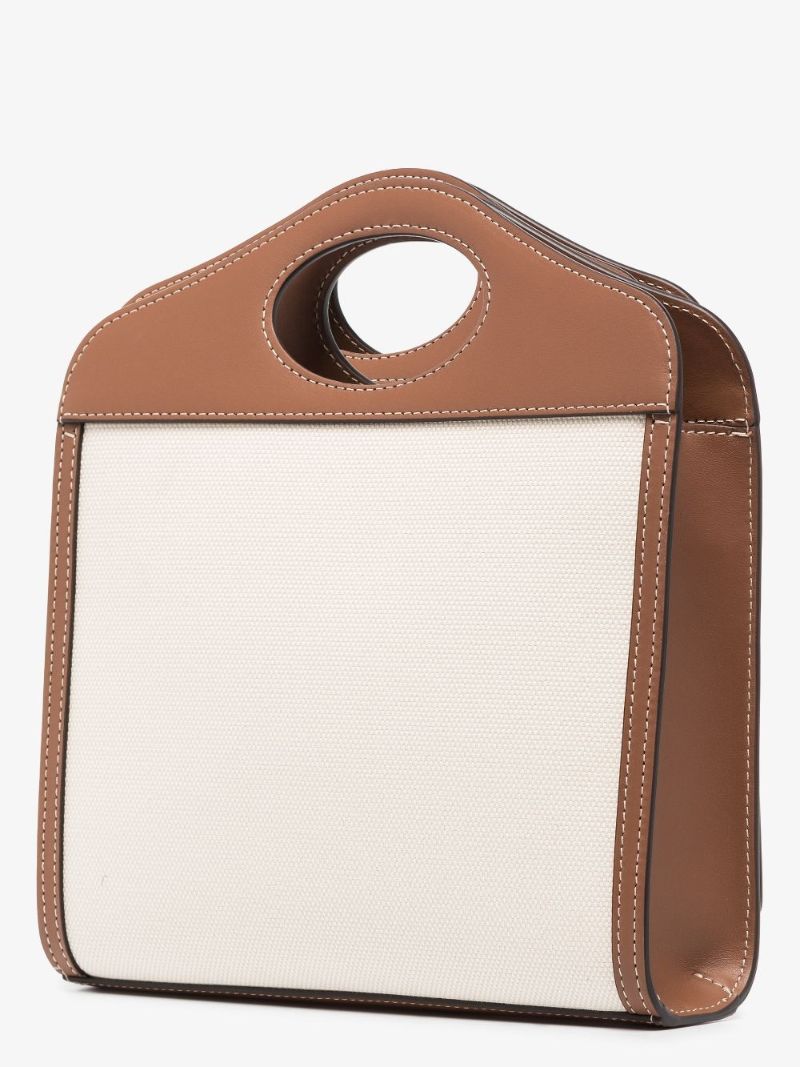 Neutral Pocket Mini Canvas Tote Bag