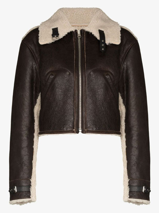 Reversible Shearling Cropped Jacket