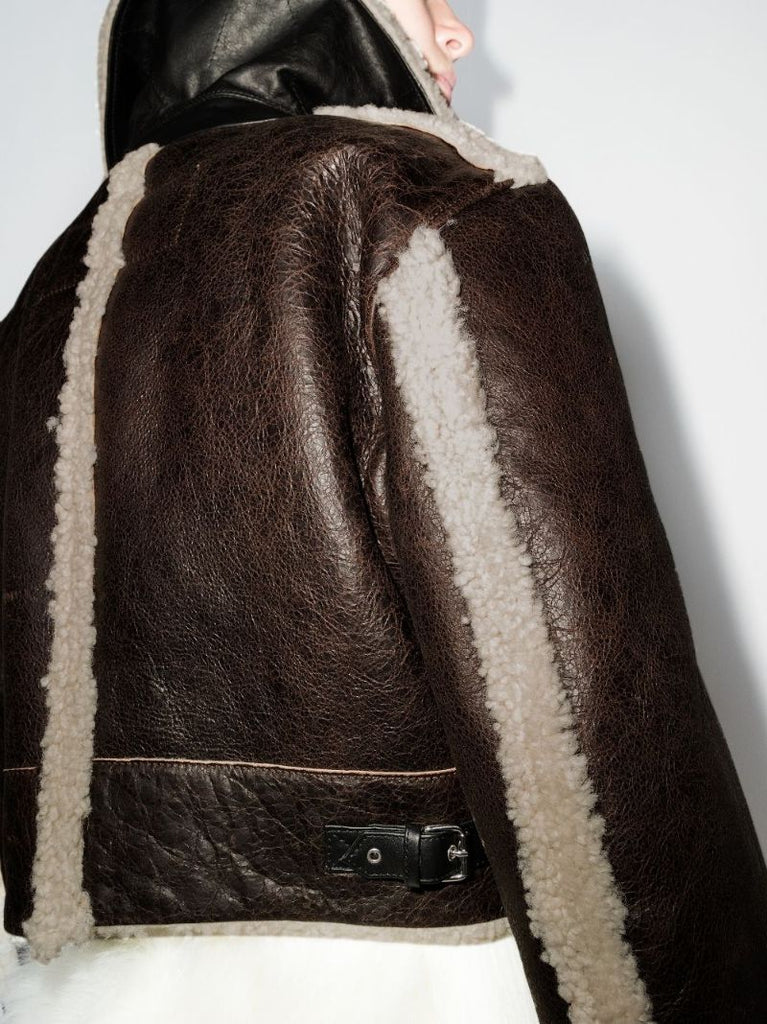 Reversible Shearling Cropped Jacket