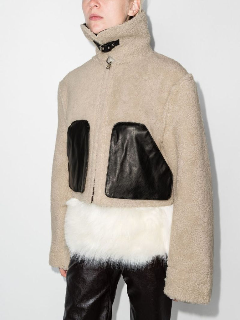Reversible Shearling Cropped Jacket