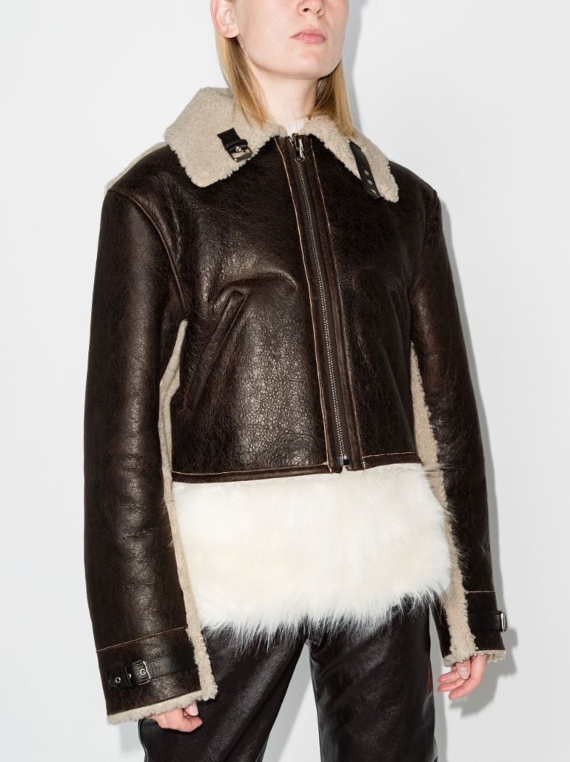 Reversible Shearling Cropped Jacket