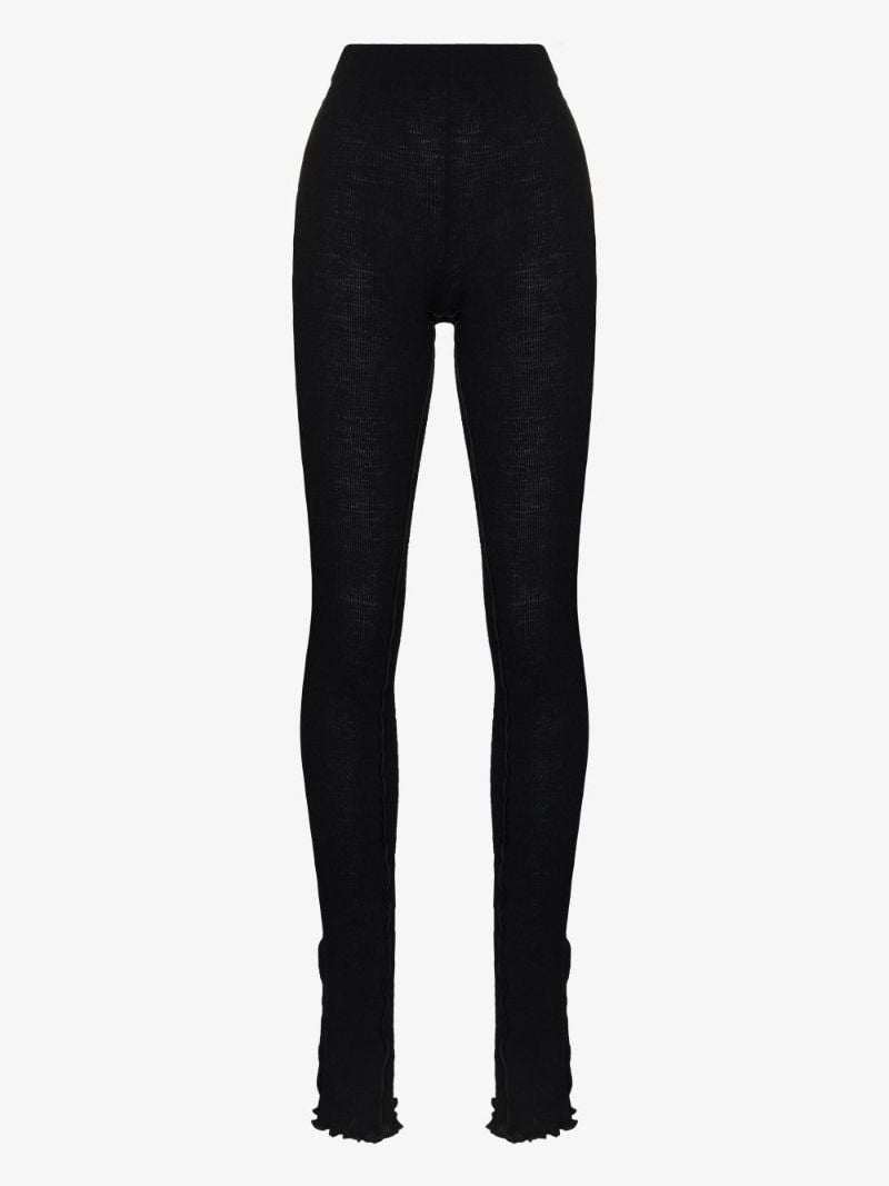 High-waist Ribbed Leggings