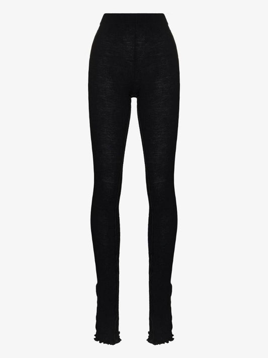 High-waist Ribbed Leggings