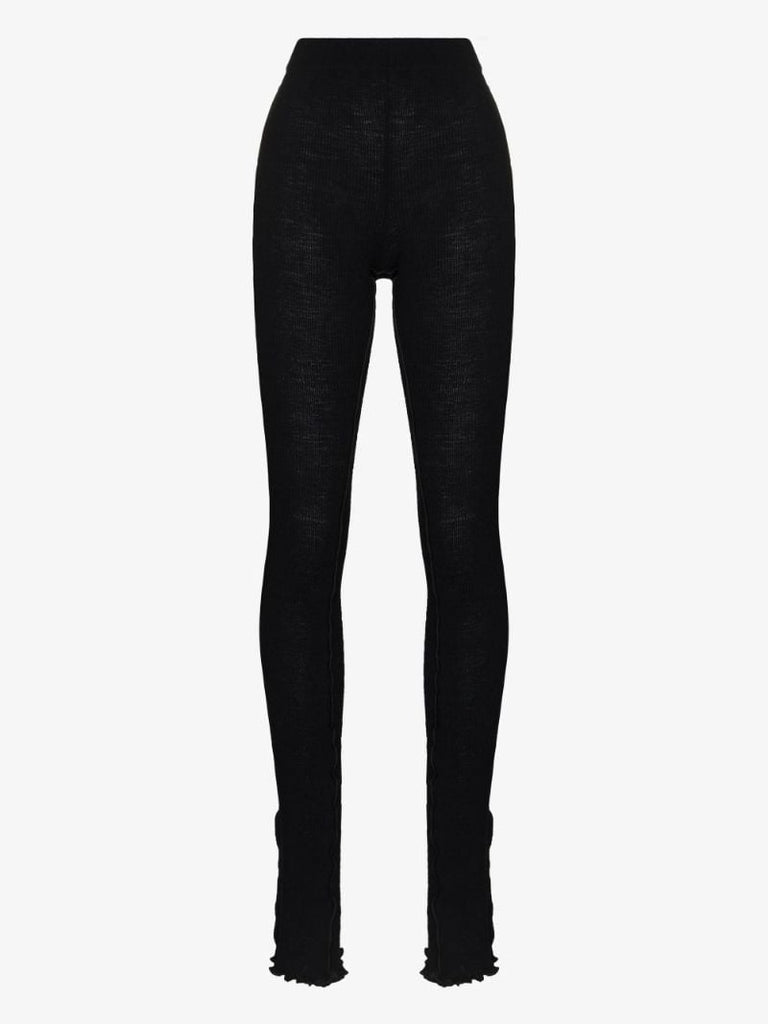 High-waist Ribbed Leggings