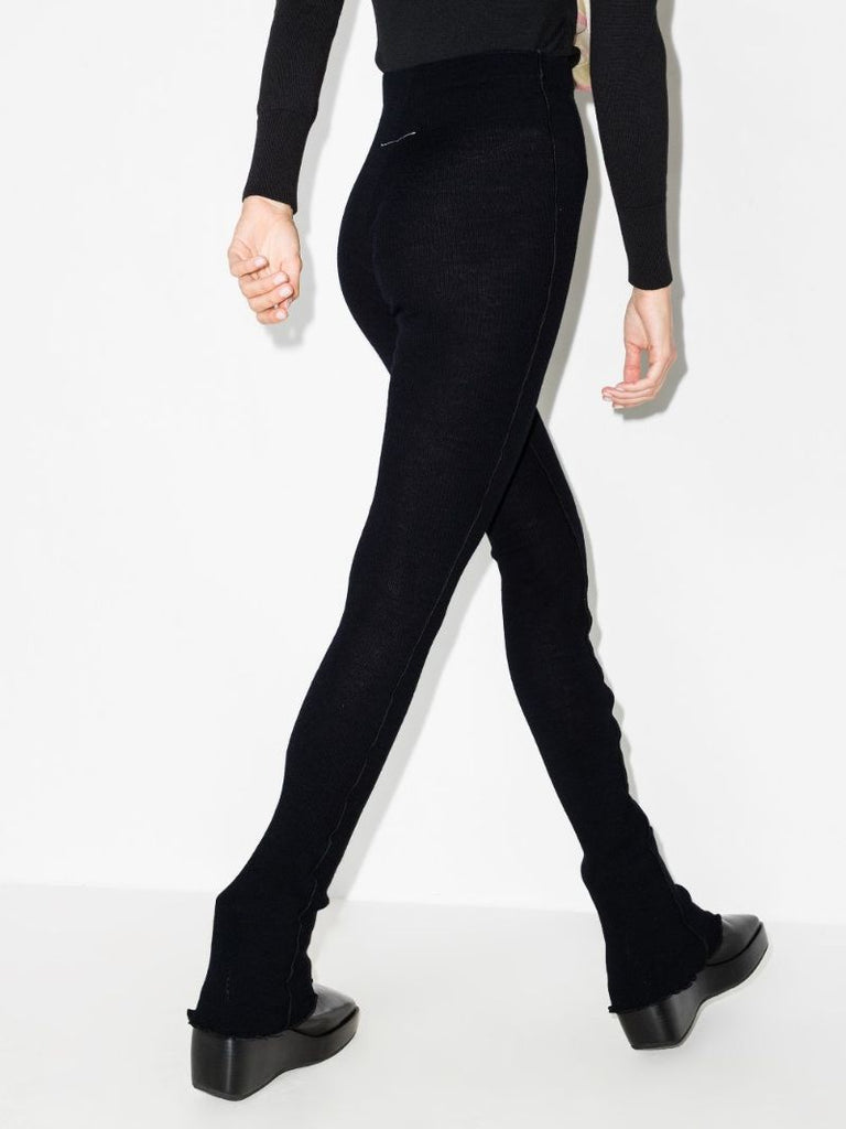 High-waist Ribbed Leggings