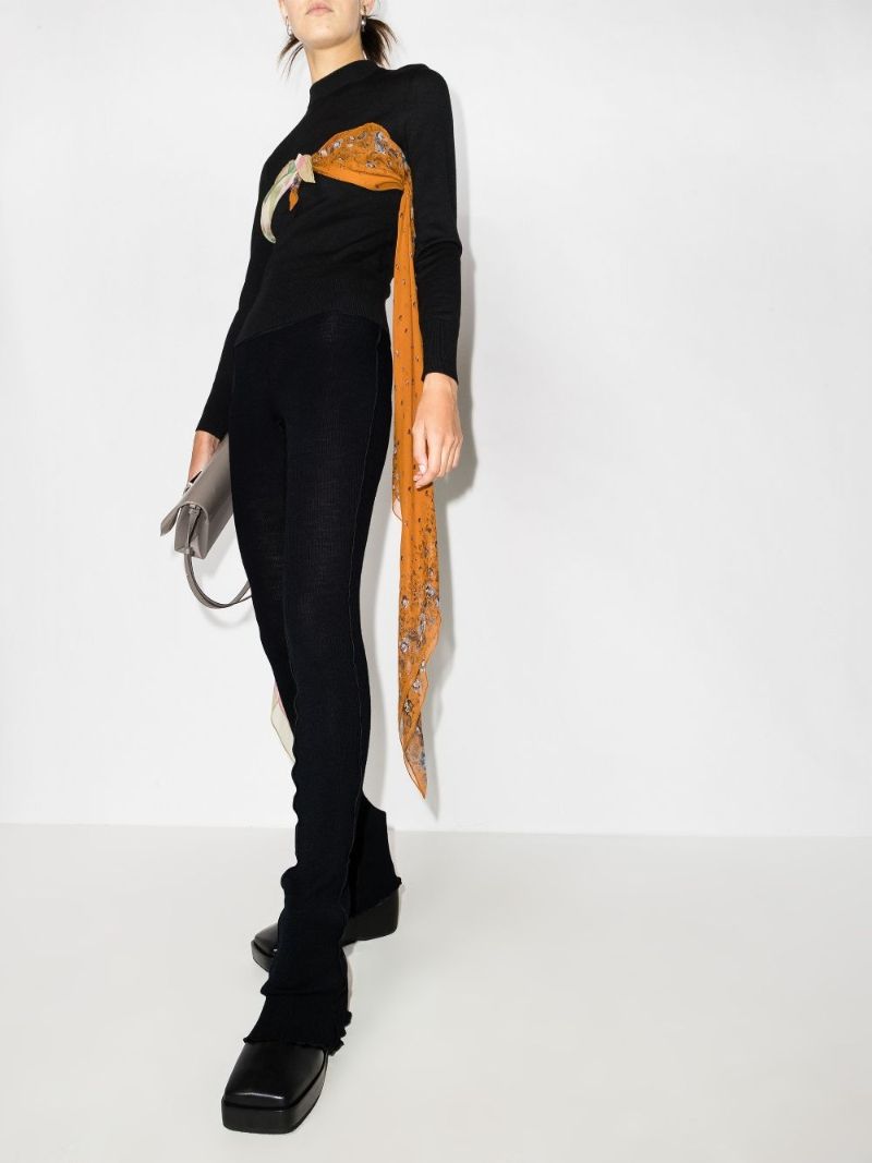 High-waist Ribbed Leggings