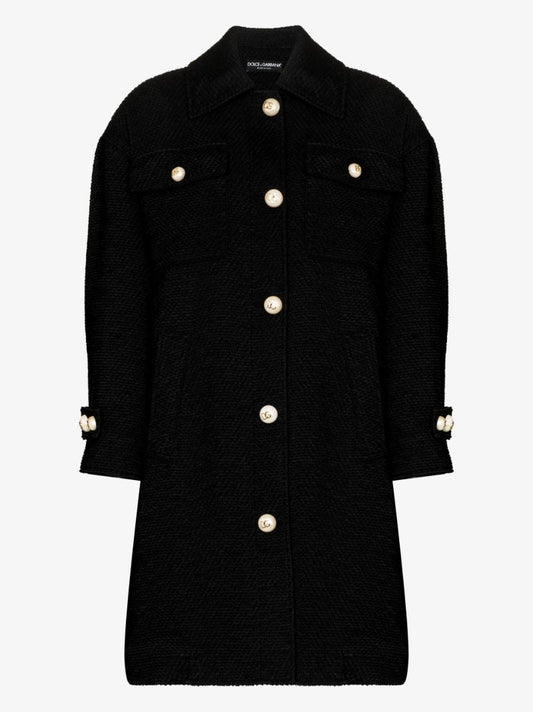 Dg Pearl Button BouclÃ_x0083_Â© Coat