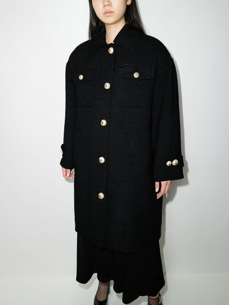 Dg Pearl Button BouclÃ_x0083_Â© Coat