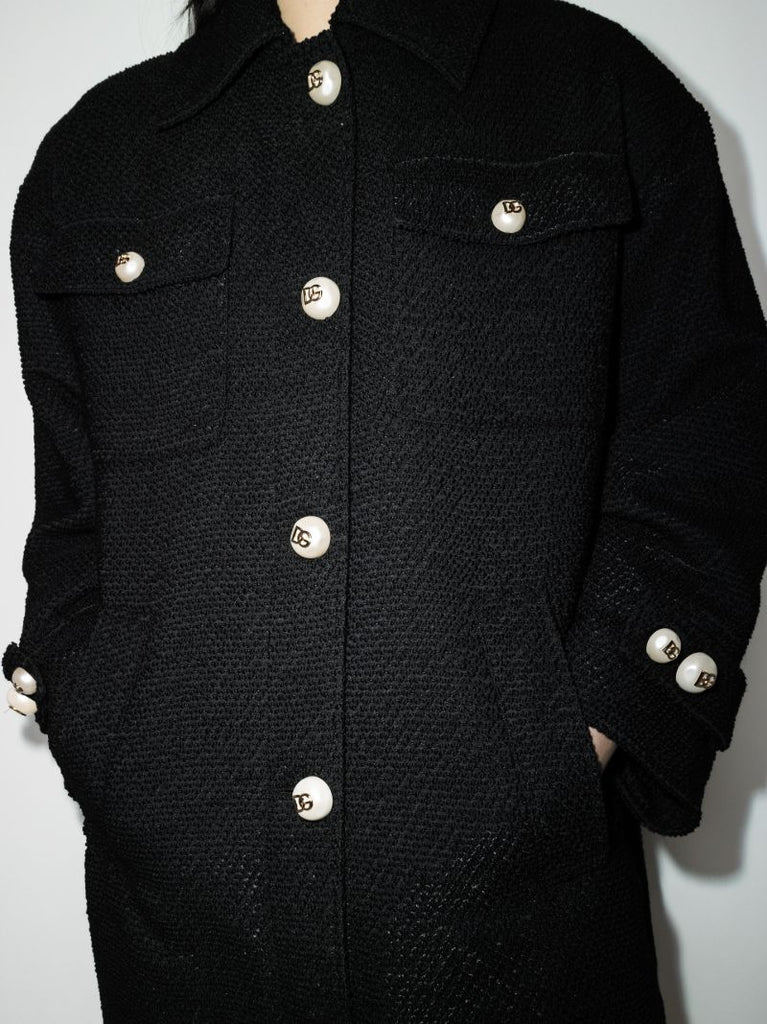 Dg Pearl Button BouclÃ_x0083_Â© Coat