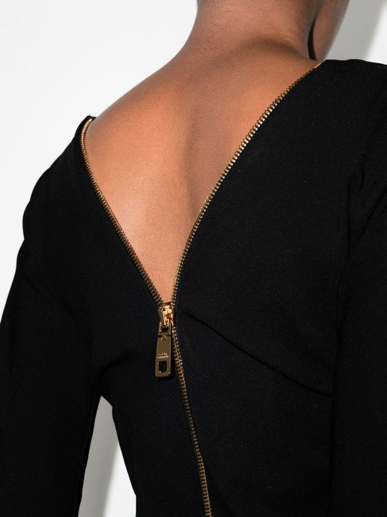 Zip-up Midi Dress