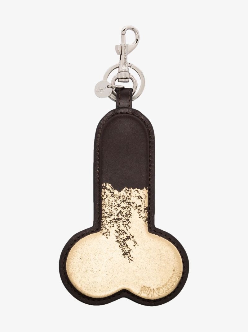 Foil-print Leather Keyring