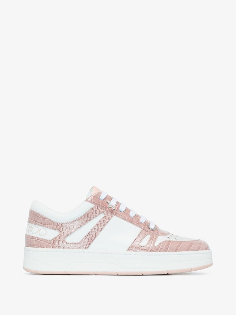 Pink Hawaii/f Mock Croc Leather Sneakers