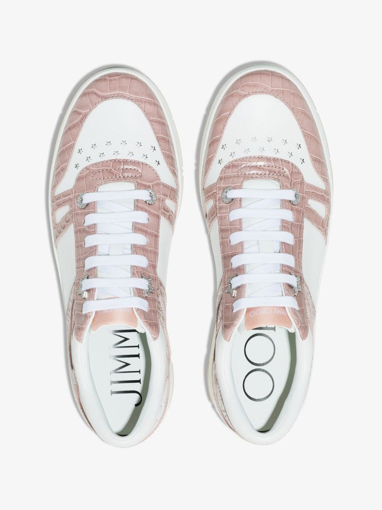 Pink Hawaii/f Mock Croc Leather Sneakers