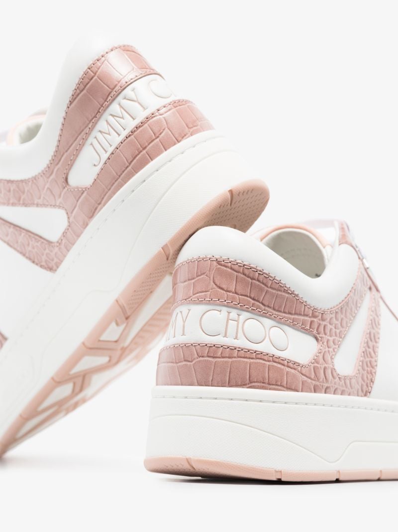 Pink Hawaii/f Mock Croc Leather Sneakers