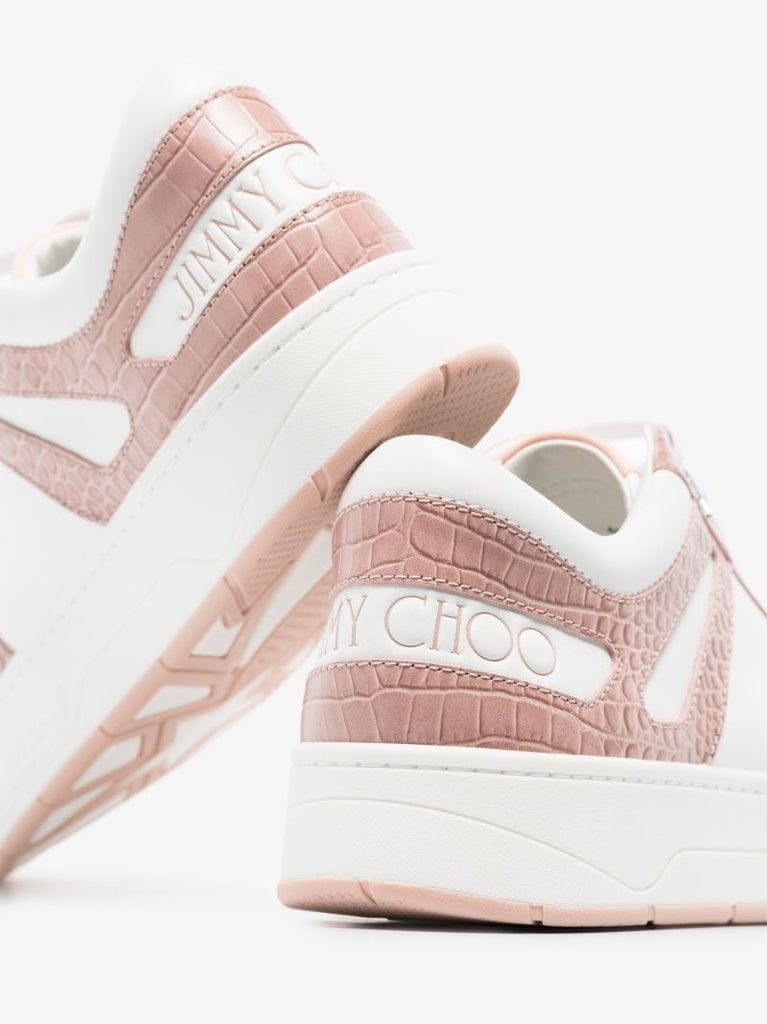Pink Hawaii/f Mock Croc Leather Sneakers