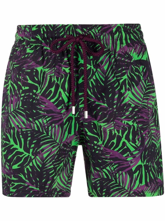 Palm-tree Print Swim Shorts