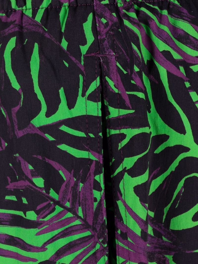 Palm-tree Print Swim Shorts