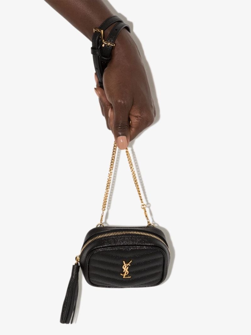 Black Baby Lou Leather Cross Body Bag