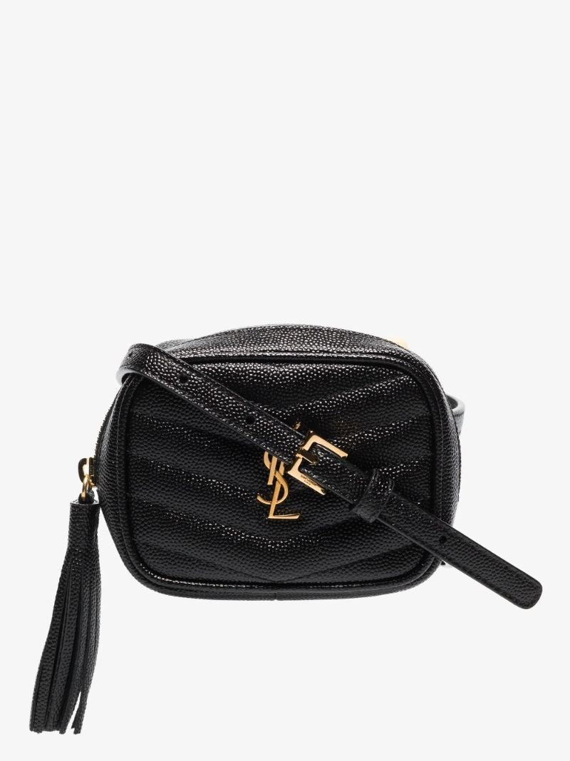 Black Baby Lou Leather Cross Body Bag