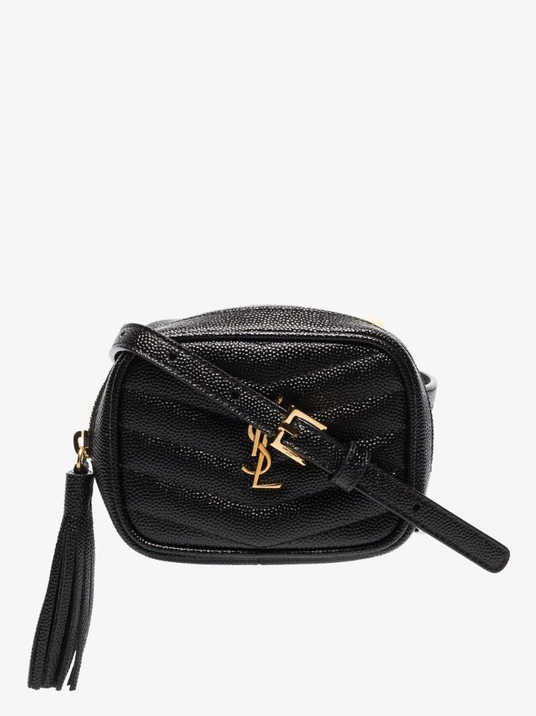 Black Baby Lou Leather Cross Body Bag