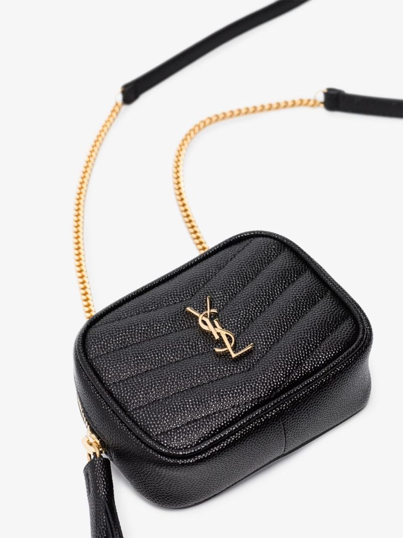 Black Baby Lou Leather Cross Body Bag