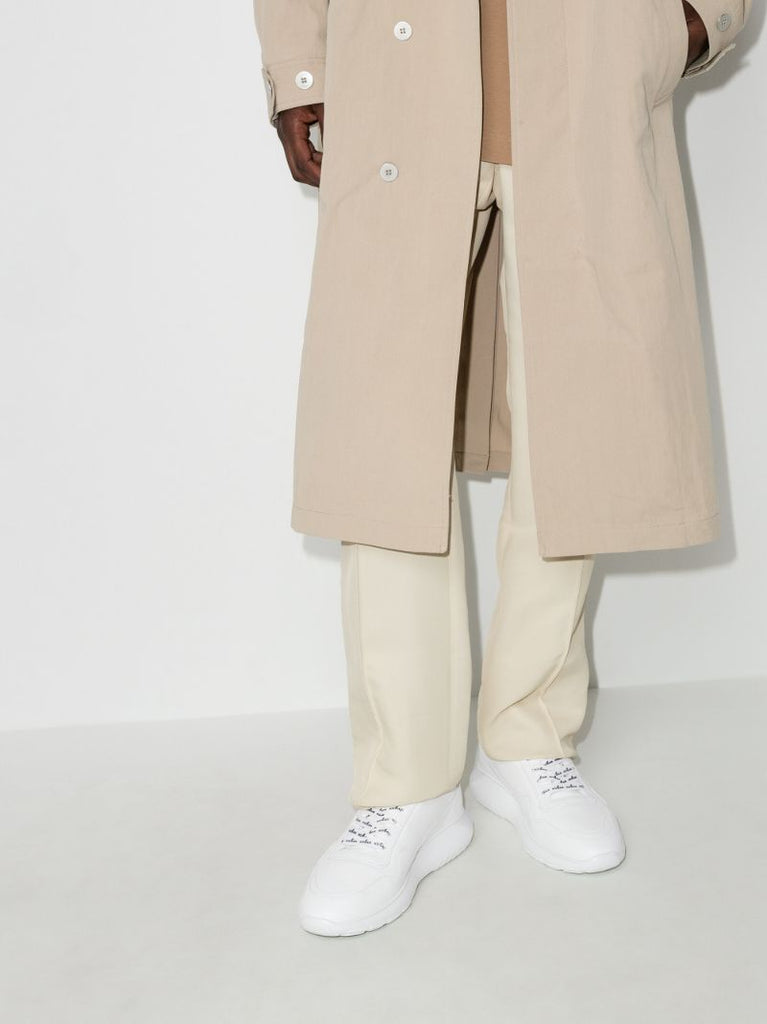 White Interactive 3 Leather Sneakers